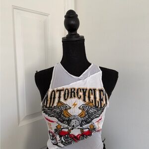 Fashion Nova White Graphic Tank Top